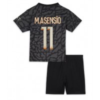 Camiseta Paris Saint-Germain Marco Asensio #11 Tercera Equipación Replica 2023-24 para niños mangas cortas (+ Pantalones cortos)